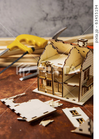 Hand work tools or construction tools top view 048 63455194