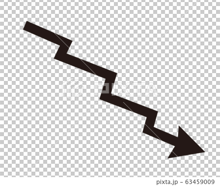 Arrow Icon Arrow Up Graph Down Down Line Graph Stock Illustration