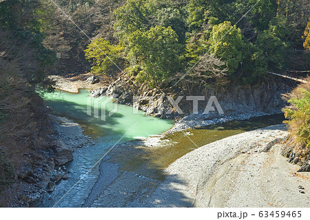 奥多摩散歩：日原川に架かる氷川小橋 63459465