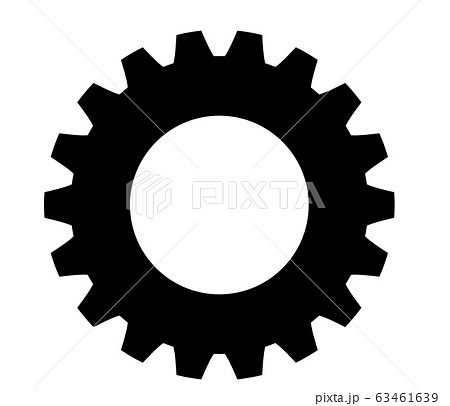 歯車シルエットのイラスト素材
