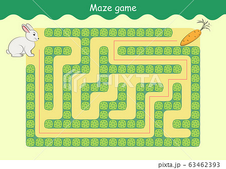 Rabbit and Carrot Maze educational game for Rabbit and Carrot Maze educational game for 63462393