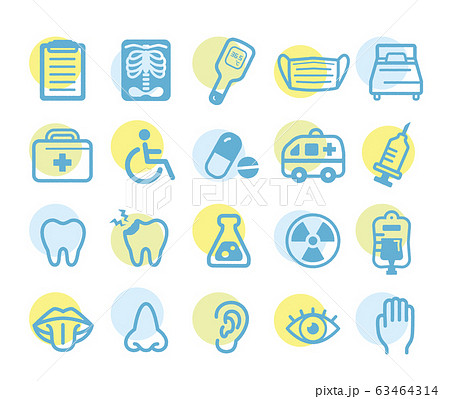 Colorful medical icons 63464314