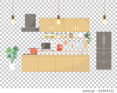 Illustration Of A Stylish Kitchen Stock Illustration