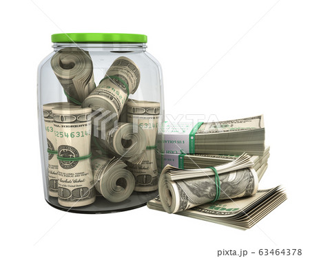 safe concept Many 100 US dollars bank notes in a safe concept Many 100 US dollars bank notes in a 63464378