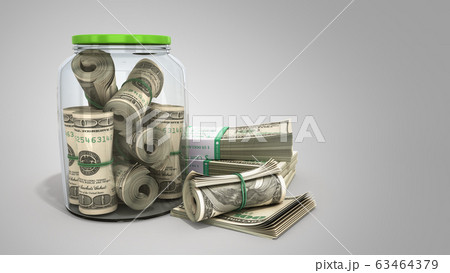 safe concept Many 100 US dollars bank notes in a safe concept Many 100 US dollars bank notes in a 63464379