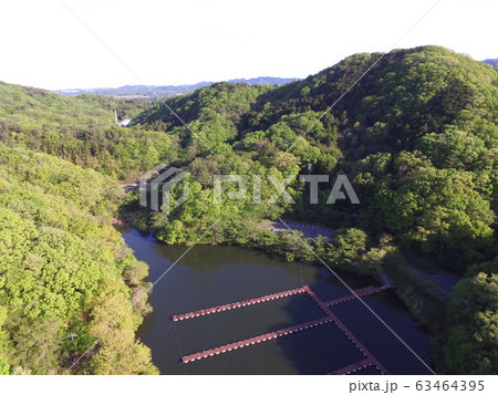 円良田湖(つぶらたこ)〜ドローンで空撮（埼玉県寄居町･美里町） 63464395