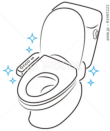 トイレ 線画のイラスト素材