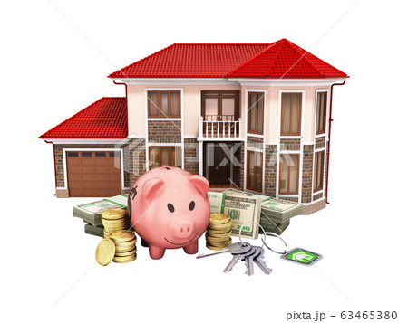 concept of savings to buy a house money pig dollar concept of savings to buy a house money pig dollar 63465380