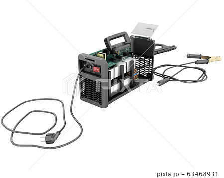 Modern inverter welding machine black disassembled Modern inverter welding machine black disassembled 63468931