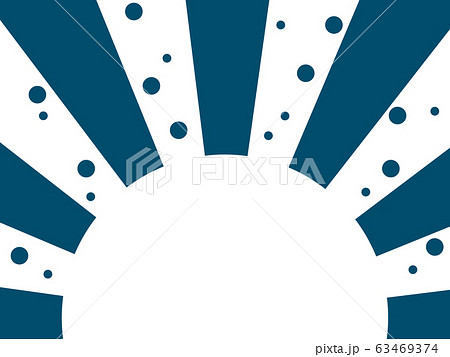 紺色放射状半円背景のイラスト素材