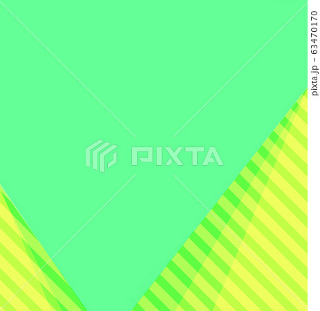 薄い水色と黄緑 そして黄色の斜めストライプと無地のコピースペースの背景のイラスト素材