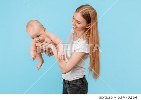 Happy family. young attractive mother with her 63470264