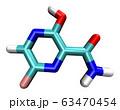 3D structure of antiviral Favipiravir, active 63470454