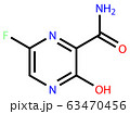 Structural formula of antiviral Favipiravir, 63470456