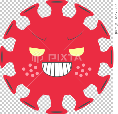 コロナウイルス ウイルス 病気 病原体 新型インフルエンザ イラストのイラスト素材