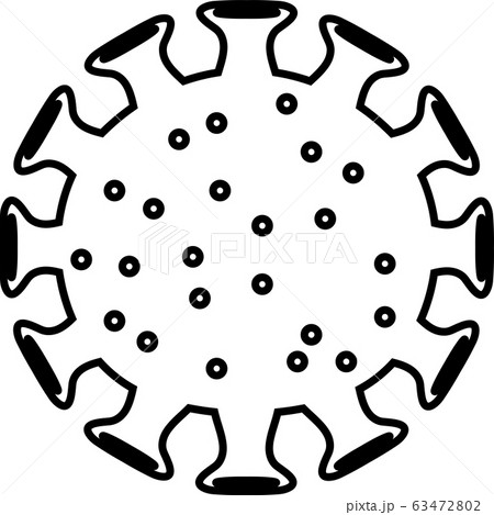 コロナウイルス ウイルス 病気 病原体 新型インフルエンザ イラストのイラスト素材
