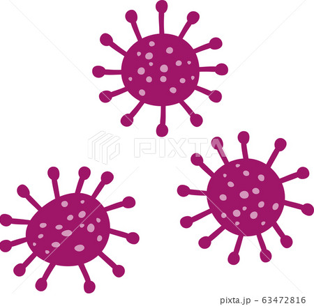 コロナウイルス ウイルス 病気 病原体 新型インフルエンザ イラストのイラスト素材