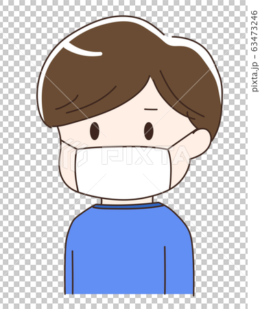 マスクをする男の子 イラスト 63473246