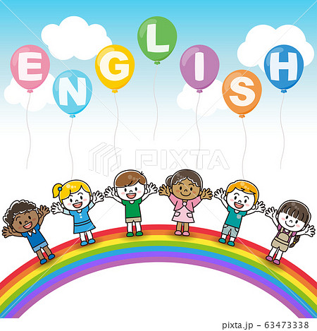 英会話　子供　人物　虹 63473338