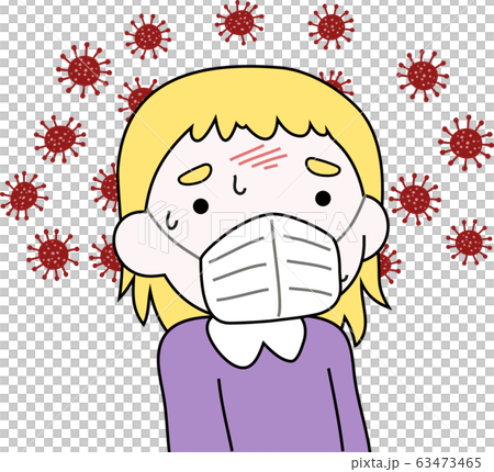 冠狀病毒女性患者大流行性流感病原體症狀 冠狀病毒女性患者大流行性流感病原體症狀 63473465