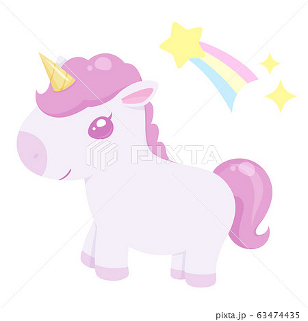 Illustration Of Unicorn And Shooting Star Stock Illustration