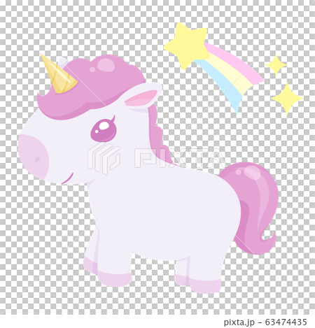 ユニコーンと流れ星のイラスト 63474435