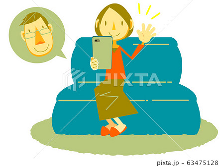 親子間コミュニケーション 社会距離戦略のイラスト素材