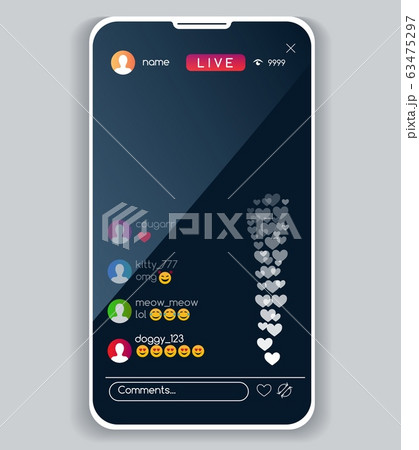 Mobile streaming interface Mobile streaming interface 63475297