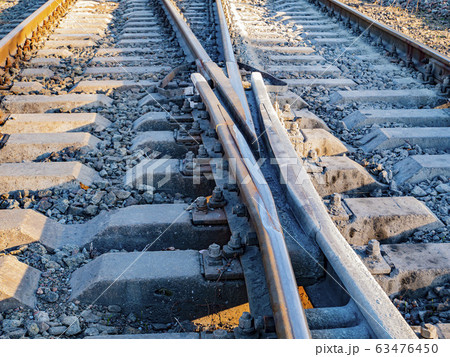 Railway rails for the movement of trains. Railway rails for the movement of trains. 63476450