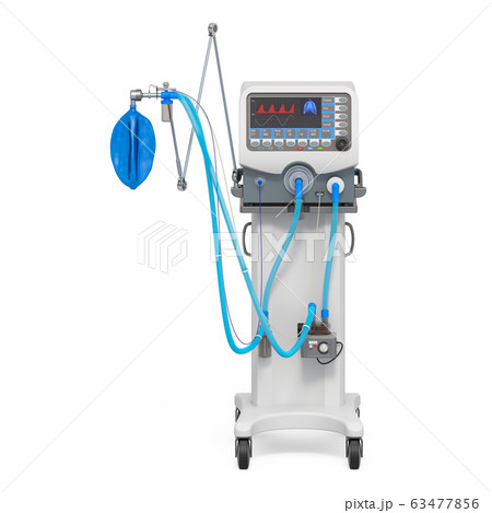 Medical ventilator, 3D rendering 63477856