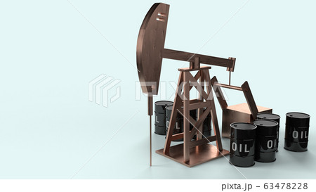 The oil drilling machine 3d rendering  for  petroleum content. 63478228
