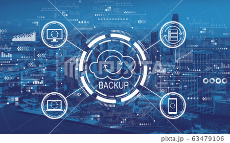 Backup concept with downtown San Francisco 63479106