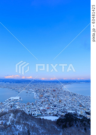 北海道_絶景冬の函館夕景 北海道_絶景冬の函館夕景 63481425
