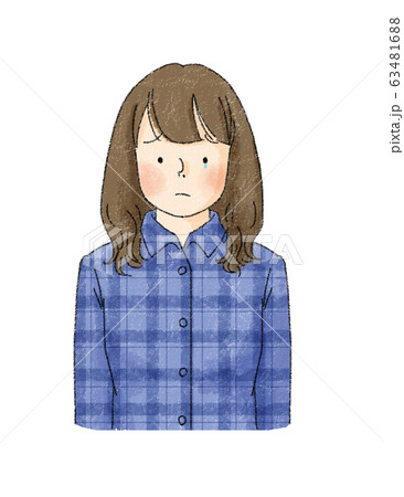 女性　表情　（泣き顔） 63481688