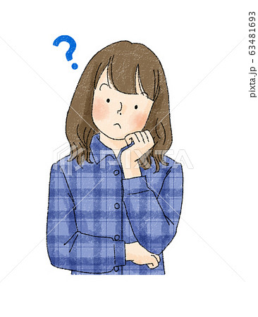 女性　表情　（疑問） 63481693