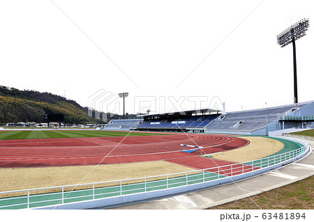 紀三井寺公園陸上競技場の写真素材