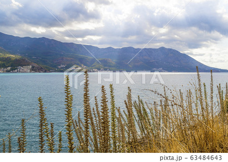 View of the sea from the mountain on a rainy day. View of the sea from the mountain on a rainy day. 63484643