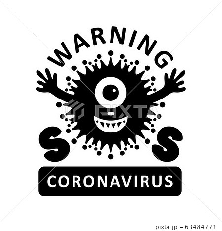 Coronavirus virus Covid-19 Cell Icon 2019-nCoV Novel China Coronavirus Virus. Quarantine No Infection and Stop Coronavirus Concepts. Dangerous Coronovirus Cell SARS for volunteers Quarantine No Panic 63484771
