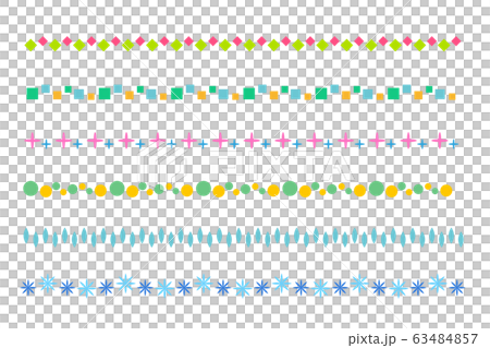 柄 枠 飾り デコレーション ライン 素材 AI eps ベクター 63484857