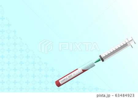 Blood test with syringe 3D vector illustration 63484923