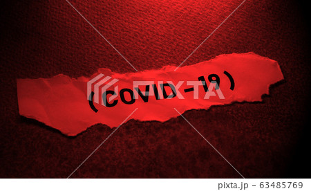 COVID-19 text tag 63485769