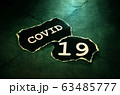 COVID-19 text tag 63485777