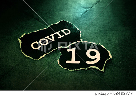 COVID-19 text tag COVID-19 text tag 63485777