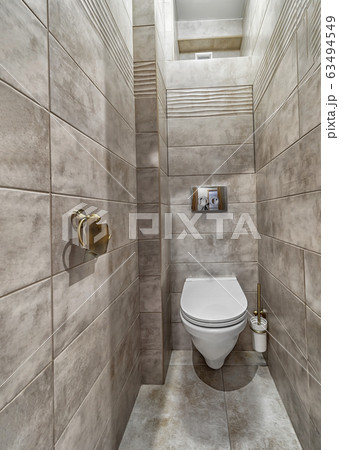 Toilet bowl in the toilet room modern design Toilet bowl in the toilet room modern design 63494549