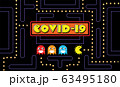Covid-19 on classic game theme banner background 63495180