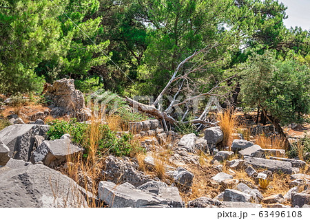 Ancient Greek city Priene on the western coast of 63496108
