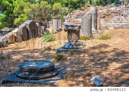 Ancient Greek city Priene on the western coast of 63496122