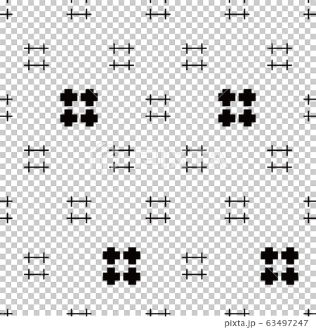 日本の伝統模様 井桁に千鳥文様 日本の伝統模様 井桁に千鳥文様 63497247