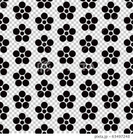 日本の伝統模様　梅鉢文様 63497248