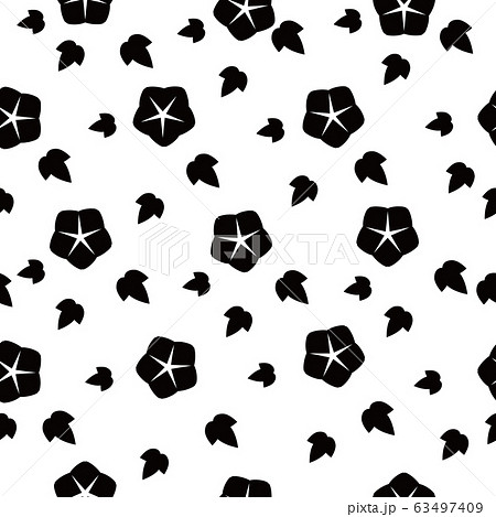 日本の伝統模様　朝顔文様 63497409